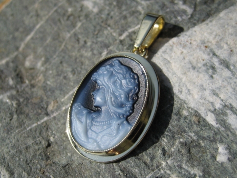 Přívěsek + kamej 13x18mm