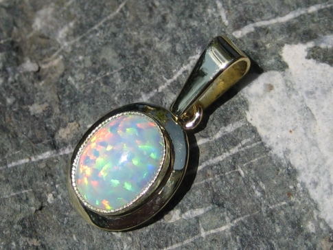 Přívěsek + opál 8x10mm